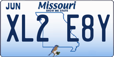 MO license plate XL2E8Y