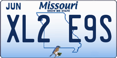 MO license plate XL2E9S