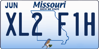 MO license plate XL2F1H