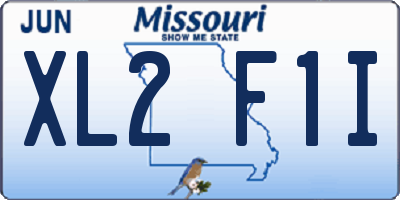 MO license plate XL2F1I