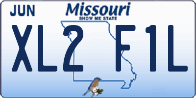 MO license plate XL2F1L
