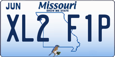 MO license plate XL2F1P
