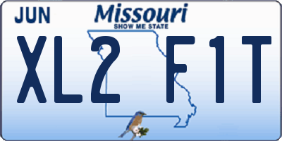 MO license plate XL2F1T