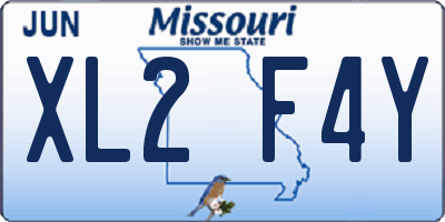 MO license plate XL2F4Y