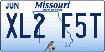 MO license plate XL2F5T