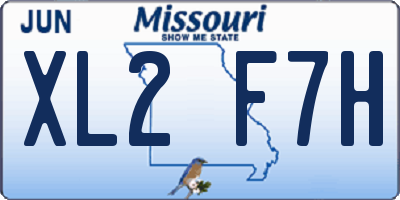 MO license plate XL2F7H
