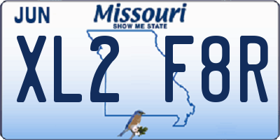 MO license plate XL2F8R