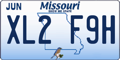 MO license plate XL2F9H