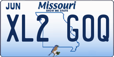MO license plate XL2G0Q
