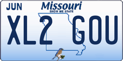 MO license plate XL2G0U