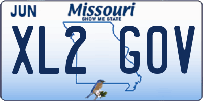 MO license plate XL2G0V