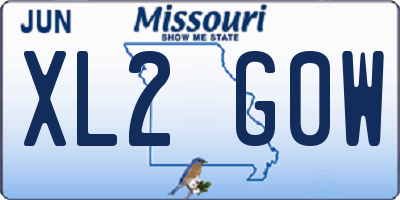 MO license plate XL2G0W