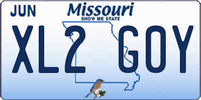 MO license plate XL2G0Y