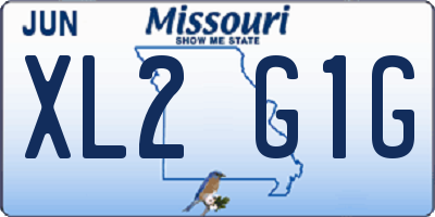 MO license plate XL2G1G
