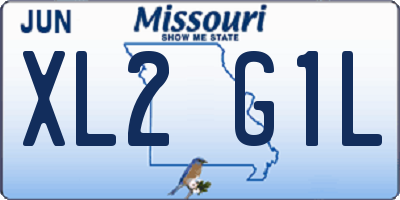 MO license plate XL2G1L