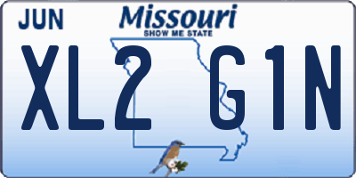 MO license plate XL2G1N