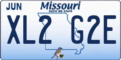 MO license plate XL2G2E