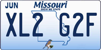 MO license plate XL2G2F