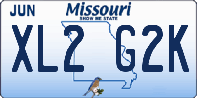 MO license plate XL2G2K