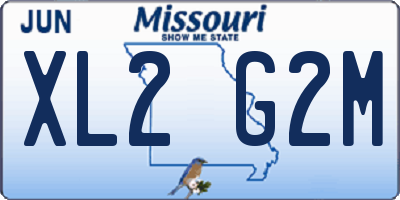 MO license plate XL2G2M