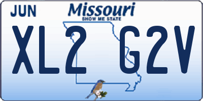 MO license plate XL2G2V