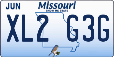 MO license plate XL2G3G