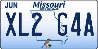 MO license plate XL2G4A
