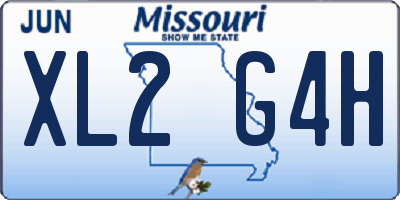 MO license plate XL2G4H