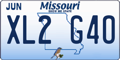 MO license plate XL2G4O