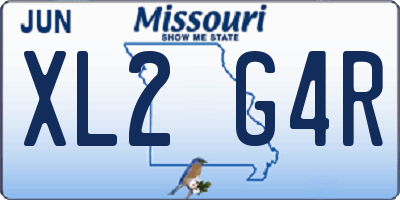 MO license plate XL2G4R
