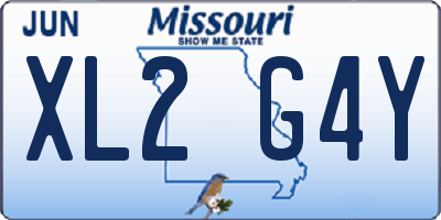 MO license plate XL2G4Y
