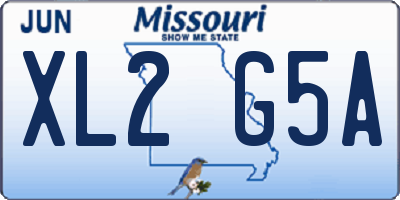 MO license plate XL2G5A