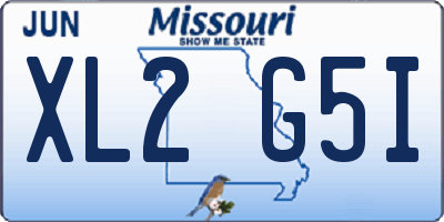 MO license plate XL2G5I
