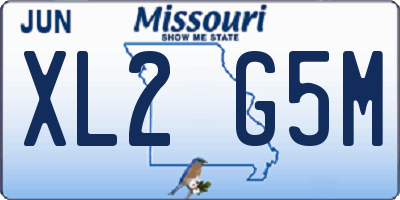MO license plate XL2G5M