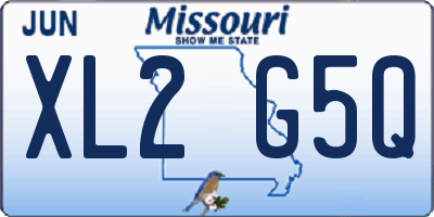 MO license plate XL2G5Q