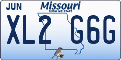MO license plate XL2G6G