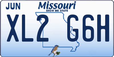 MO license plate XL2G6H