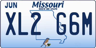 MO license plate XL2G6M