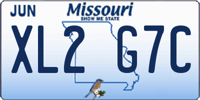 MO license plate XL2G7C