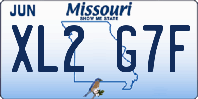 MO license plate XL2G7F
