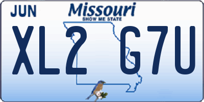 MO license plate XL2G7U