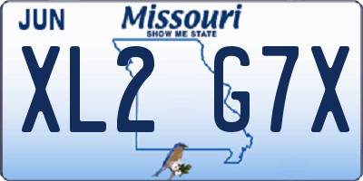 MO license plate XL2G7X