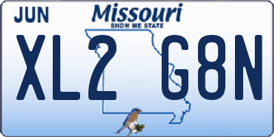 MO license plate XL2G8N