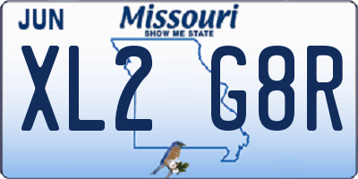 MO license plate XL2G8R