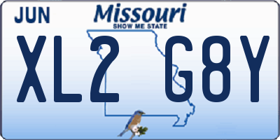 MO license plate XL2G8Y