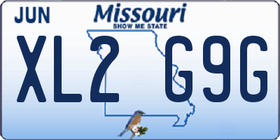 MO license plate XL2G9G