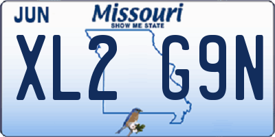 MO license plate XL2G9N
