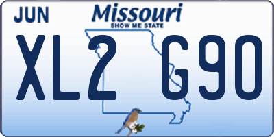 MO license plate XL2G9O