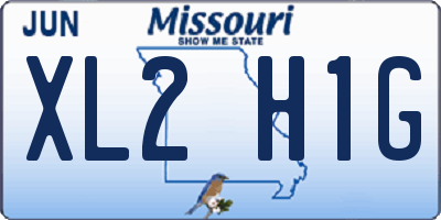 MO license plate XL2H1G