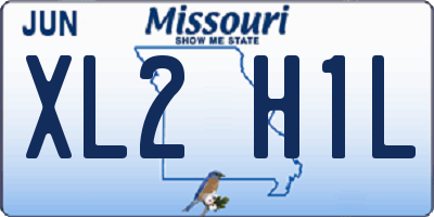 MO license plate XL2H1L